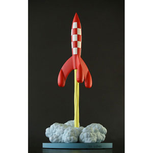 Tim Und Struppi Resin Statuete - Startende Rakete