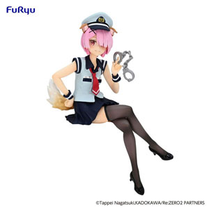 Re:zero Starting Life In Another World Noodle Stopper Pvc Statue Ram Police Officer Cap With Dog Ears